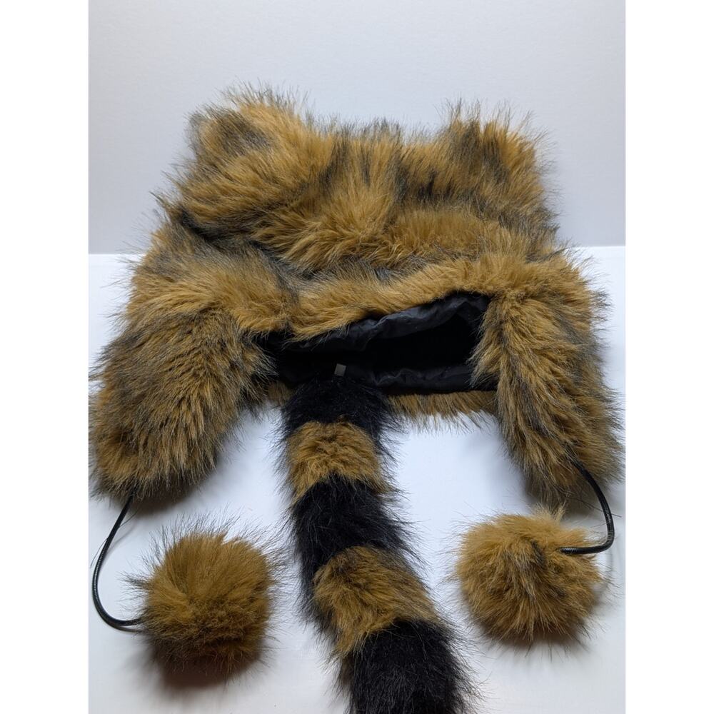 Faux Fur Animal Hat Wolf Bear Trapper Style Cosplay Costume Hat Size Large